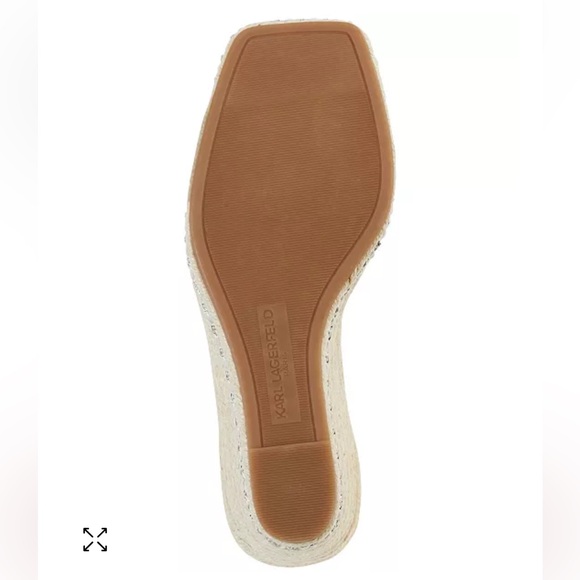 NEW Karl Lagerfeld Corissa Transparent Platform Wedges Espadrilles Sandals - Picture 4 of 5
